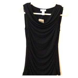 Medium black Carmen drop neck top